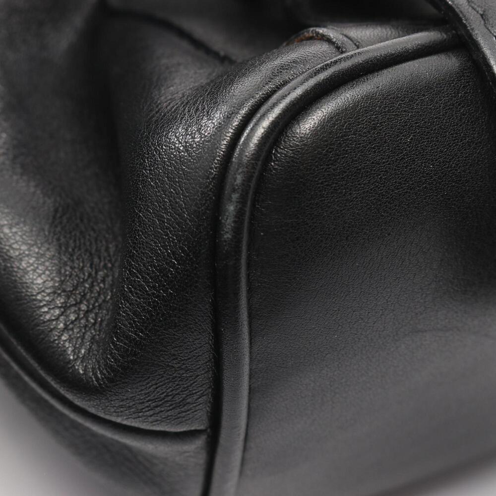 GUCCI Black Leather Bamboo Backpack - Picture 6 of 9